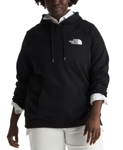 Shop The North Face Plus Size Box Long-sleeve Logo Hoodie In Tnf Black,tnf White