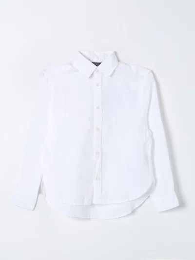 Shop Polo Ralph Lauren Shirt  Kids Color White