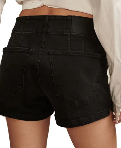 Shop Lucky Brand Women's High Rise Seamed Denim Shorts In Underground Party