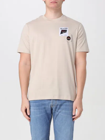 Paul & Shark Logo Patch T-shirt In Beige