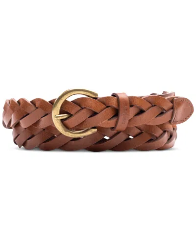 Levi's Women's Braided Leather Skinny Belt In Tan