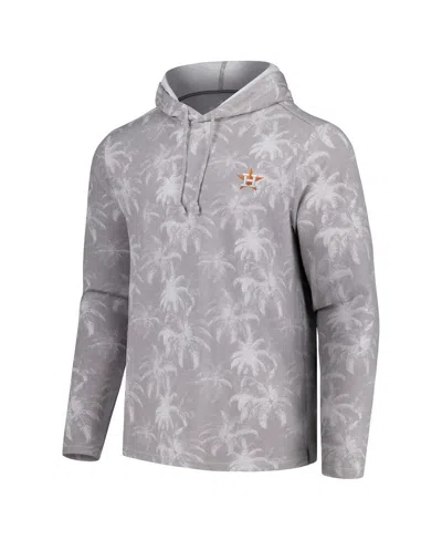 Tommy Bahama Men's  Gray Houston Astros Palm Frenzy Hoodie Long Sleeve T-shirt In Gray