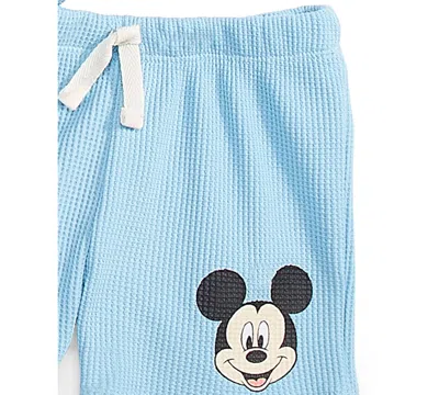 Shop Disney Baby Boys And Baby Girls Mickey & Pluto 2-pc. Waffle-knit T-shirt & Shorts Set In Navy