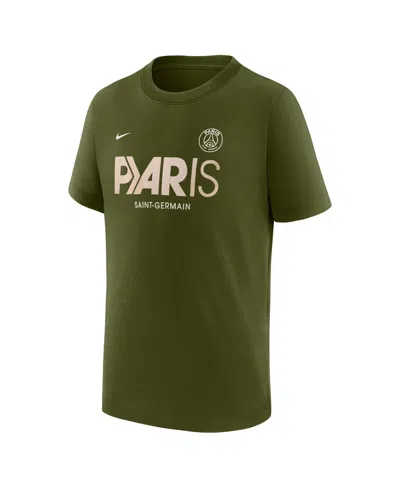 Shop Nike Big Boys  Olive Paris Saint-germain Mercurial T-shirt