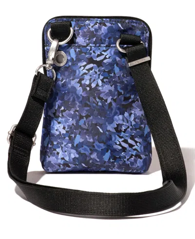 Shop Baggallini Anti-theft Activity Crossbody Bag In Indigo Petal