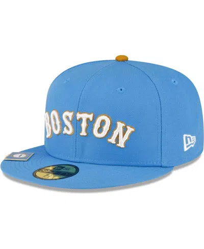 New Era Light Blue Boston Red Sox City Flag 59fifty Fitted Hat In Light Blue