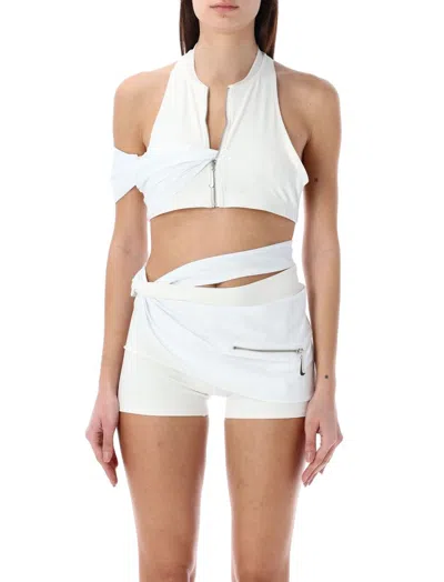 Shop Nike X Jacquemus Halter Neck Top In White