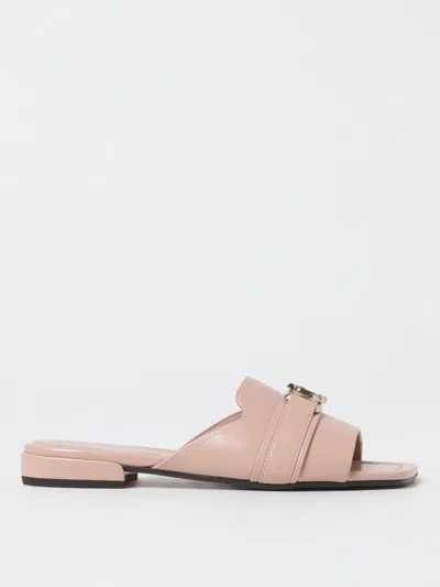 Jimmy Choo Nako Leather Slides In Pink