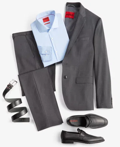 Hugo Boss Hugo By  Men's Slim Fit Solid Dress Shirt In Purple