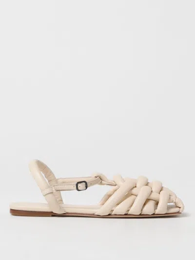Shop Hereu Flat Sandals  Woman Color White