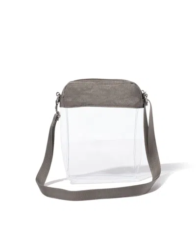 Shop Baggallini Clear Stadium Explorer Crossbody In Sterling Shimmer