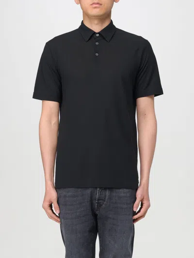 Shop Zanone Polo Shirt  Men Color Black