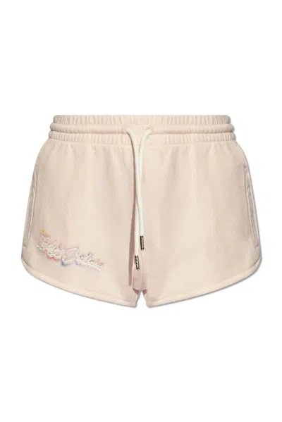 Shop Zadig & Voltaire Smile Sweat Shorts In Beige