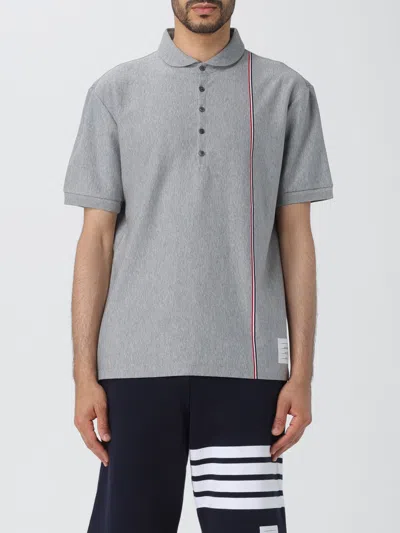 Shop Thom Browne Polo Shirt  Men Color Grey
