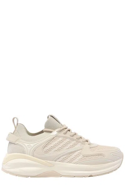 Shop Dsquared2 Dash Panelled Mesh Lace In Beige