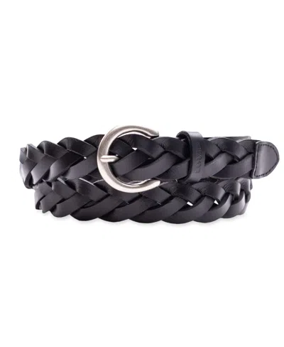 Levi's Women's Braided Leather Skinny Belt In Black