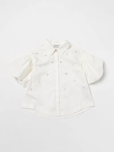 Shop Lanvin Shirt  Kids Color White