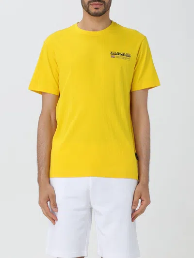 Shop Napapijri T-shirt  Men Color Yellow