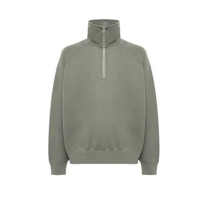 Shop Nike Tech Half Zipped Fleece Sweatshirt In Green