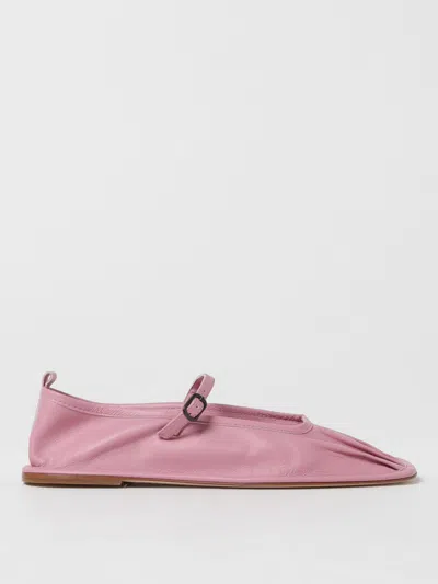 Hereu Woman Ballet Flats Pink Size 11 Leather In Pink