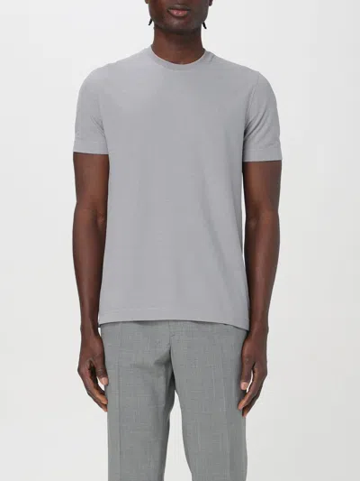 Shop Zanone T-shirt  Men Color Smoke Grey
