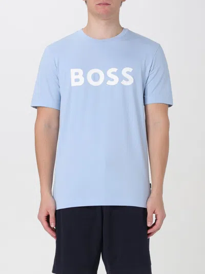Shop Hugo Boss T-shirt Boss Men Color Sky Blue