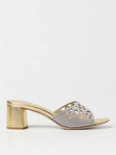 Shop Le Silla Heeled Sandals  Woman Color Gold