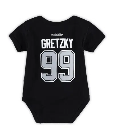 Shop Mitchell & Ness Baby Boys And Girls  Wayne Gretzky Black Los Angeles Kings Captain Patch Name And Num