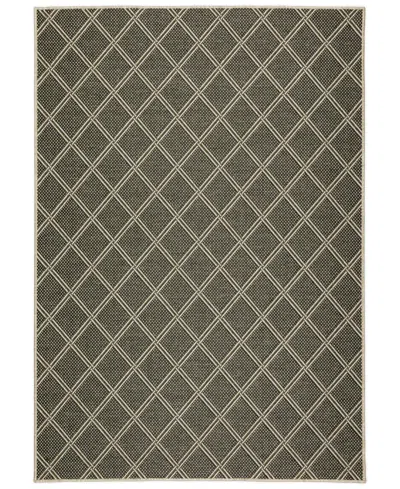 Shop D Style Nusa Outdoor Nsa3 3' X 5' Area Rug In Charcoal