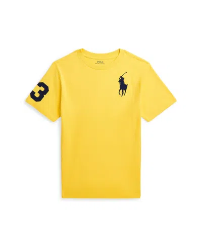 Shop Polo Ralph Lauren Big Boys Big Pony Cotton Jersey T-shirt In Signal Yellow