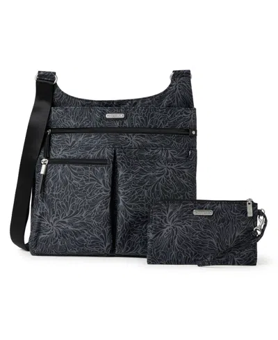 Baggallini On Track Crossbody In Sterling Shimmer