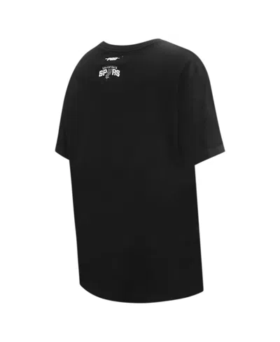 Pro Standard Black San Antonio Spurs Script Boyfriend T-shirt In Black