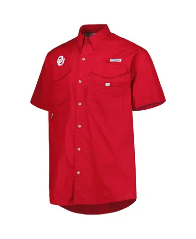 Columbia Men's  Crimson Oklahoma Sooners Bonehead Button-up Shirt In Crimson