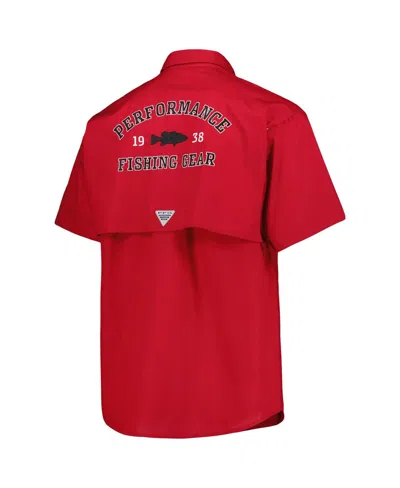 Columbia Men's  Crimson Oklahoma Sooners Bonehead Button-up Shirt In Crimson