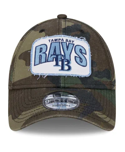 New Era Camo Tampa Bay Rays Gameday 9forty Adjustable Hat In Camo