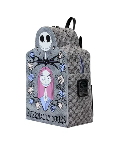 Shop Loungefly Men's And Women's  The Nightmare Before Christmas Jack And Sally Eternally Yours Mini Backp In Multi