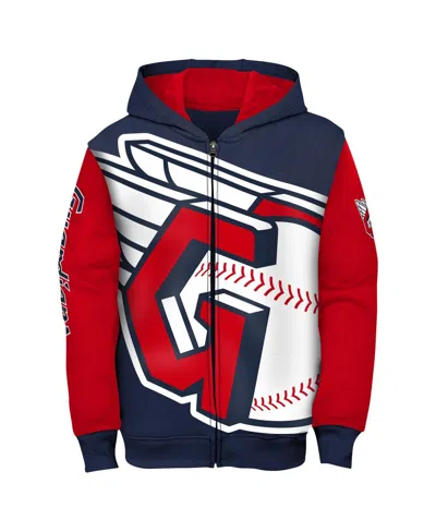 Outerstuff Toddler Boys And Girls Navy Cleveland Guardians Postcard Full-zip Hoodie In Navy
