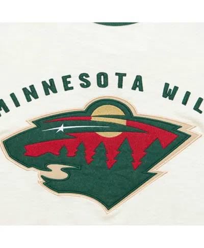 Shop Mitchell & Ness Men's  Cream Minnesota Wild Legendary Slub Vintage-like Raglan Long Sleeve T-shirt