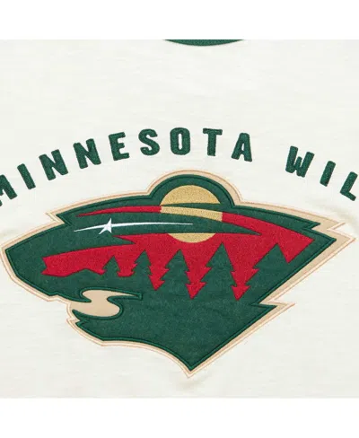 Mitchell & Ness Men's  Cream Minnesota Wild Legendary Slub Vintage-like Raglan Long Sleeve T-shirt In Cream