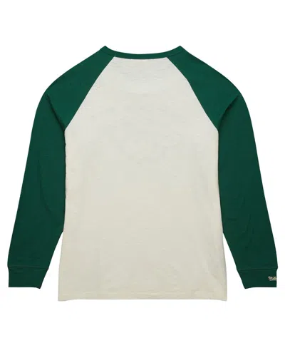 Shop Mitchell & Ness Men's  Cream Minnesota Wild Legendary Slub Vintage-like Raglan Long Sleeve T-shirt