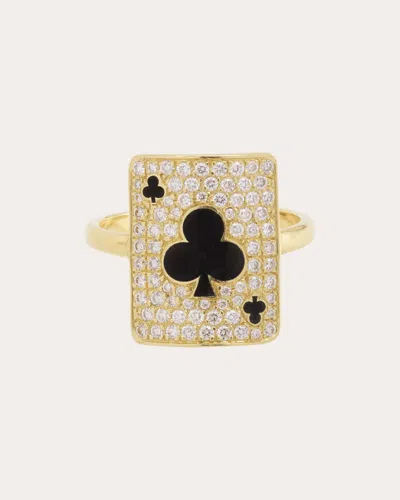 Mysteryjoy Women's Harmonie 18k Gold Lacquer And Lab-grown Diamond Pinky Ring In Gold