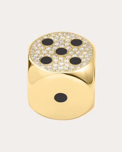Mysteryjoy Women's Hasard 18k Gold Lacquer And Lab-grown Diamond Ring In Gold