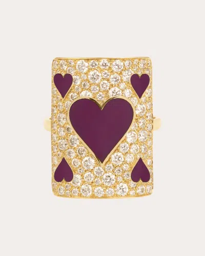 Mysteryjoy Women's Giant Âme 18k Gold Lacquer And Lab-grown Diamond Ring In Gold
