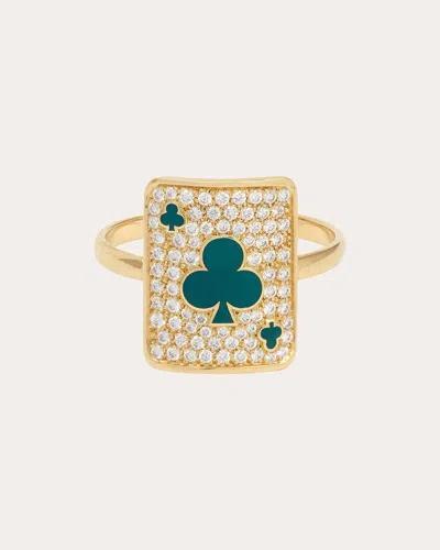 Shop Mysteryjoy Women's Lucky Harmonie Pinky Ring In Gold