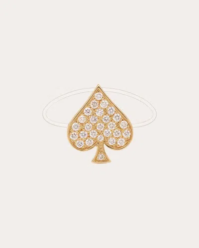 Mysteryjoy Women's Large Justice 18k Gold And Lab-grown Diamond Ring In Gold