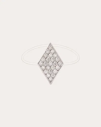 Mysteryjoy Women's Large Honneur 18k Gold And Lab-grown Diamond Ring In Silver