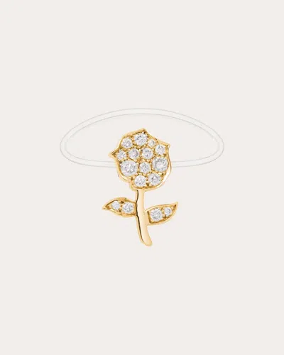 Mysteryjoy Women's Rose Antique 18k Gold And Lab-grown Diamond Ring In Gold