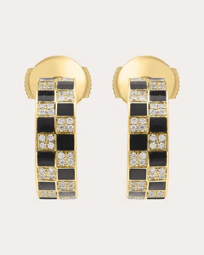 Mysteryjoy Women's Illusion 18k Gold Lacquer And Lab-grown Diamond Earrings In Gold