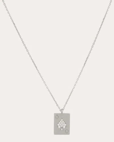 Mysteryjoy Women's Justice 18k Gold And Lab-grown Diamond Pendant Necklace In Silver