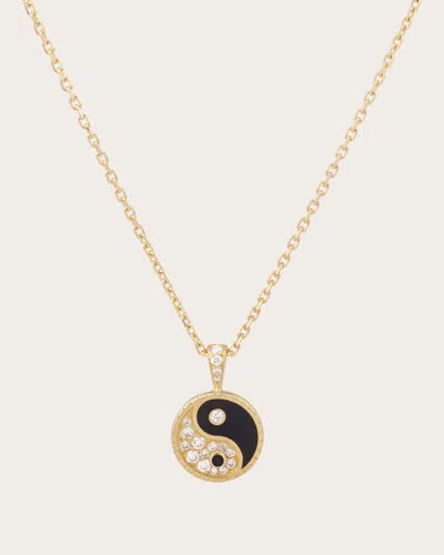Shop Mysteryjoy Women's Small Yin Yang Pendant Necklace In Gold